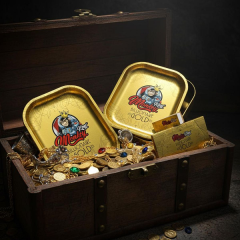 MK Billionaire Gold Rolling Tray Box 18 x 14cm 2